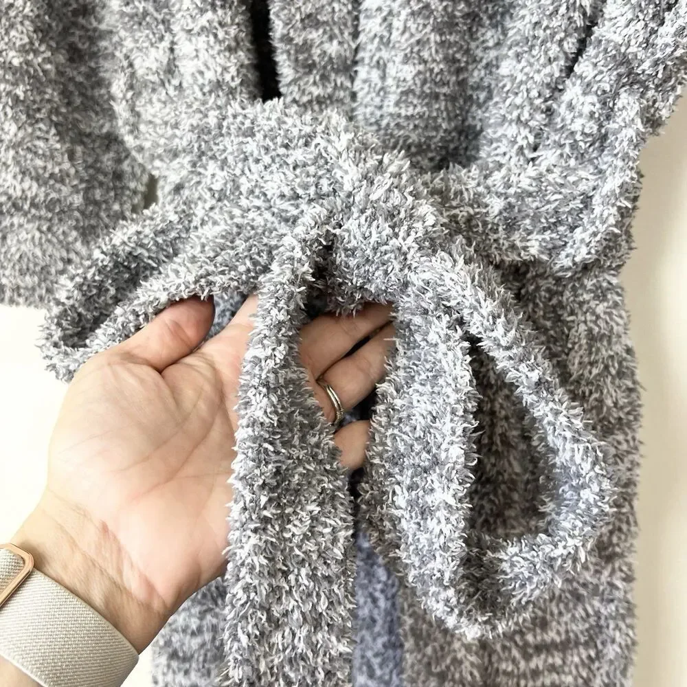 Barefoot Dreams Cozy Chic Grey Long Robe Size 1